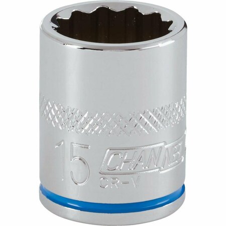 CHANNELLOCK 3/8 In. Drive 15 mm 12-Point Shallow Metric Socket 310263